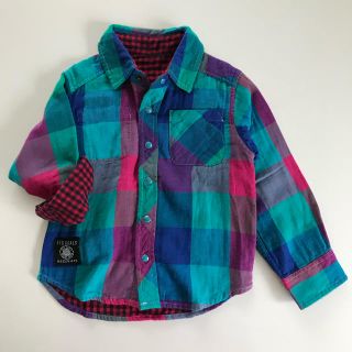 エフオーキッズ(F.O.KIDS)のF.O.KIDS チェック シャツ 100 リバーシブル(ブラウス)