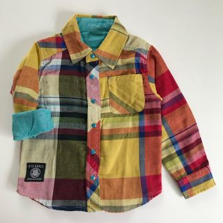 エフオーキッズ(F.O.KIDS)のF.O.KIDS チェック シャツ 100 リバーシブル(ブラウス)