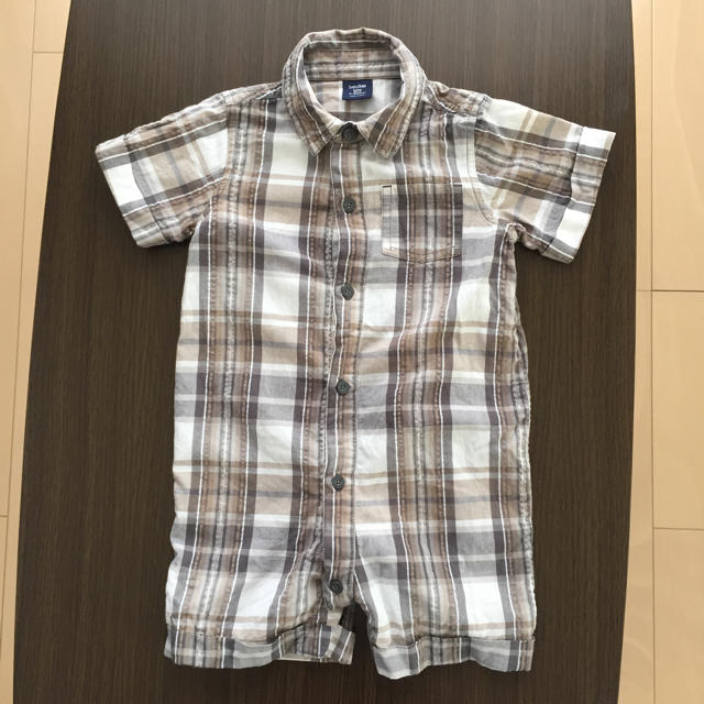 babyGAP(ベビーギャップ)の未使用品 babyGap チェックサロペット 80センチ キッズ/ベビー/マタニティのベビー服(~85cm)(ロンパース)の商品写真