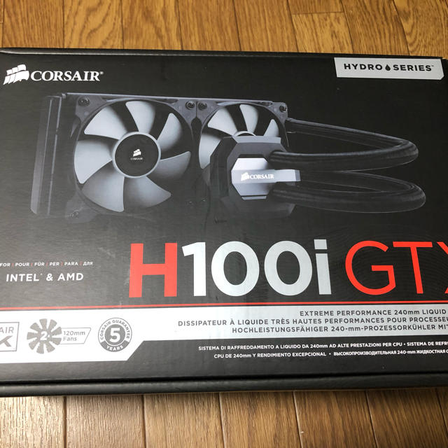 Corsair H100iGTX CPUクーラーPCパーツ