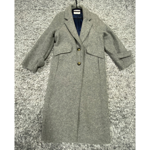 SINGLE BREASTED WOOL COAT