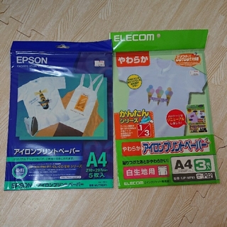エプソン(EPSON)のアイロンプリントペーパー 2種類★EPSON ELECOM オリジナルTシャツ(その他)