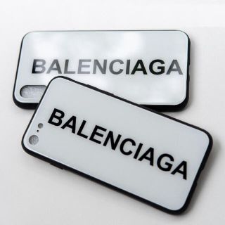 バレンシアガ(Balenciaga)の新品Iphone 7/8 強化ガラス人気ファッションのケース 白ホワイト(iPhoneケース)