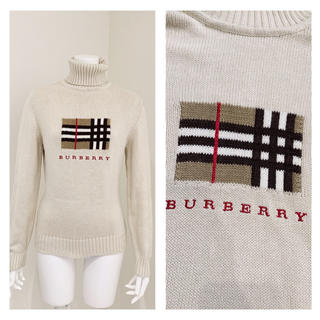 バーバリー(BURBERRY)のBurberry london 胸元刺繍ロゴ コットン セーター(ニット/セーター)