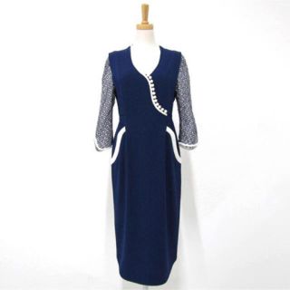 mame - mame Kurogouchi Lace Sleeve I-Line Dressの通販 by