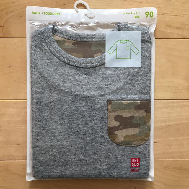 UNIQLO(ユニクロ)のUNIQLO 長袖 キッズ/ベビー/マタニティのキッズ服男の子用(90cm~)(Tシャツ/カットソー)の商品写真