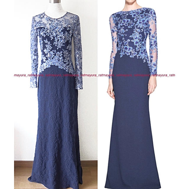 新品タグ付き TADASHI SHOJI ジャガード ワンピース