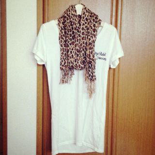 アズールバイマウジー(AZUL by moussy)のアズール♡ストール付Ｔシャツ(Tシャツ(半袖/袖なし))