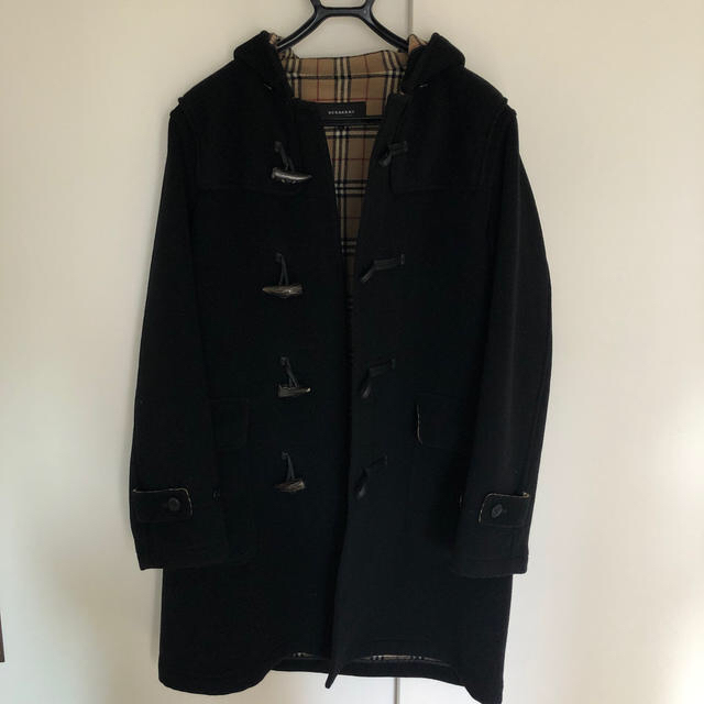 BURBERRY BLACK LABEL(バーバリーブラックレーベル)のバーバリー メンズ ダッフルコート ブラック Lサイズ メンズのジャケット/アウター(ダッフルコート)の商品写真