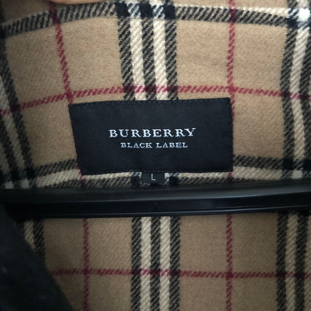 BURBERRY BLACK LABEL(バーバリーブラックレーベル)のバーバリー メンズ ダッフルコート ブラック Lサイズ メンズのジャケット/アウター(ダッフルコート)の商品写真