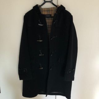 バーバリーブラックレーベル(BURBERRY BLACK LABEL)のバーバリー メンズ ダッフルコート ブラック Lサイズ(ダッフルコート)