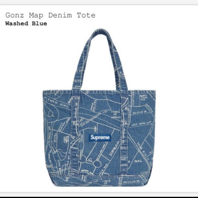 Supreme Gonz Map Denim Toteメンズ