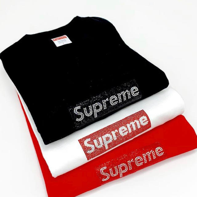 2022年最新入荷 Supreme Swarovski Box Logo 25th ボックスロゴ T