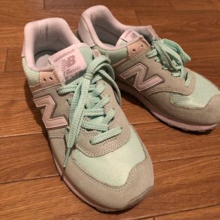 ニューバランス(New Balance)のニューバランス 574   24センチ スニーカー モスグリーン 美品(スニーカー)