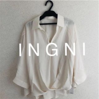 イング(INGNI)の新品★ I N G N Iイング★裾タック トロミ スキッパーシャツ 7分袖(シャツ/ブラウス(長袖/七分))