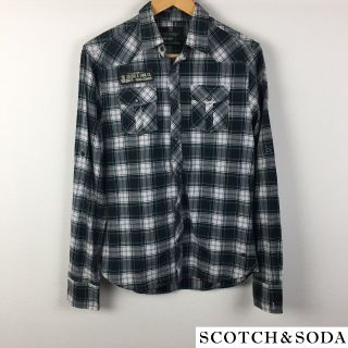 スコッチアンドソーダ(SCOTCH & SODA)の美品 スコッチ&ソーダ 長袖シャツ チェック サイズM(シャツ)