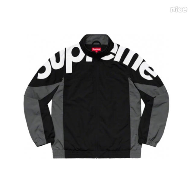 ナイロンジャケットShoulder logo track jacket black L
