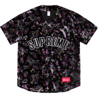 シュプリーム(Supreme)のsupreme  floral baseball jersey Lサイズ(Tシャツ/カットソー(半袖/袖なし))