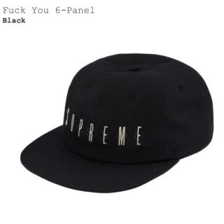 Supreme Fuck You 6panel cap ブラック 新品 19AW