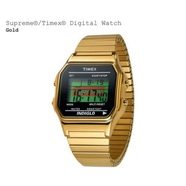 【新品未開封】Supreme Timex Digital Watch Gold
