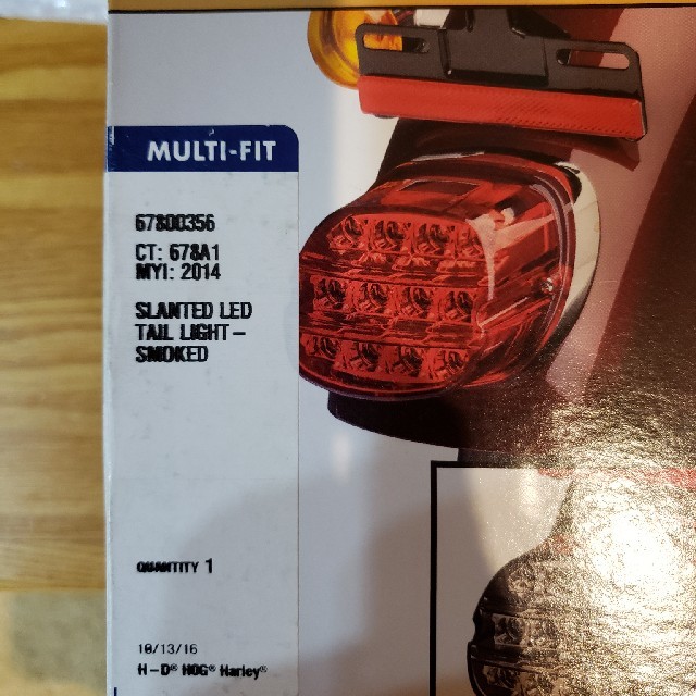 ハーレー 純正 LEDテール スモーク ナンバー灯付きタイプ 67800356 ハーレー 純正 LEDテール スモーク ナンバー灯付きタイプ 67800356