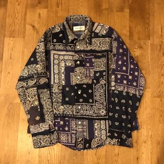 サカイ(sacai)のmiyagihidetaka バンダナシャツ NAVY バンダナネルシャツ(シャツ)