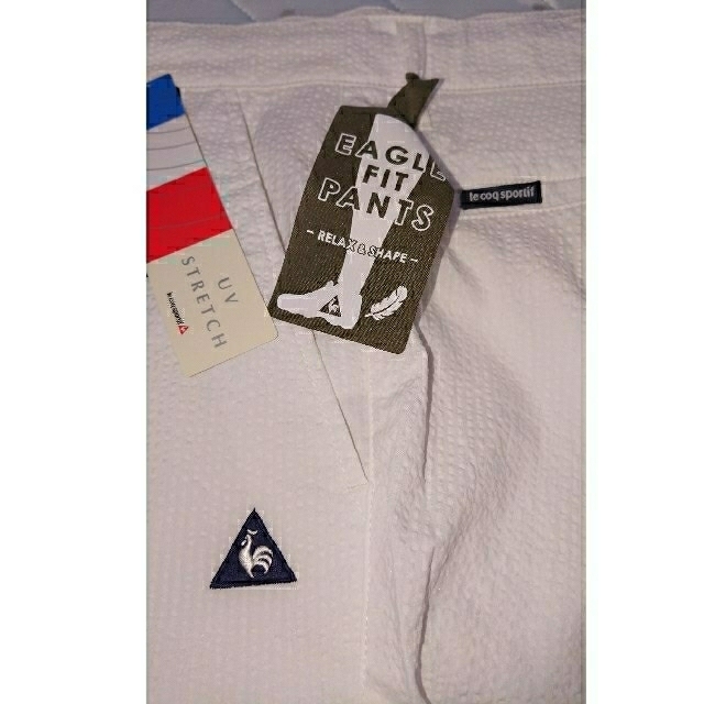 le coq sportif(ルコックスポルティフ)のle coq sportifパンツ⛳ホワイト⛳新品・未使用♥️ラストチャンス スポーツ/アウトドアのゴルフ(ウエア)の商品写真