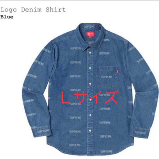 Supreme Logo Denim Shirt Ｌサイズ - シャツ