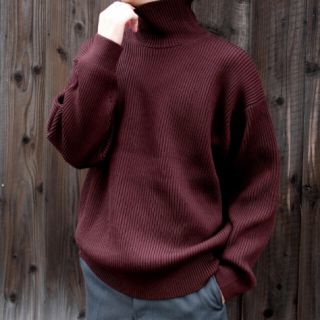 コモリ(COMOLI)のAURALEE FINE WOOL TURTLE NECK RIB KNIT (ニット/セーター)