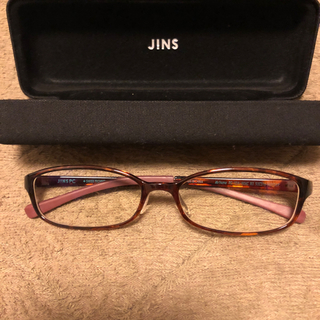 ジンズ(JINS)のJINS  PC  度無しメガネ   ケース付き(サングラス/メガネ)