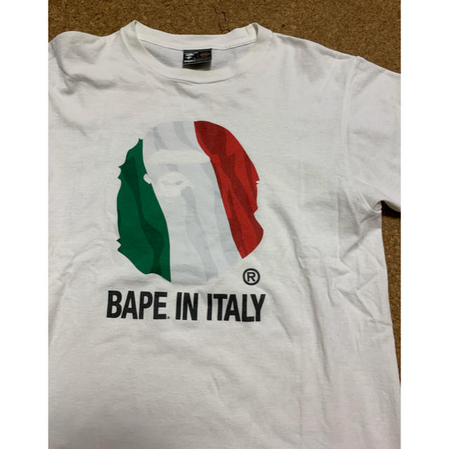 超レアMサイズ！ BAPE in ITALY国旗猿顔圧縮Tシャツ