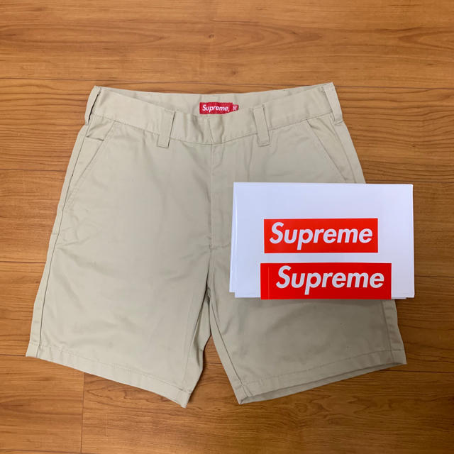 supreme 19ss work shorts ベージュ 30inch - ショートパンツ