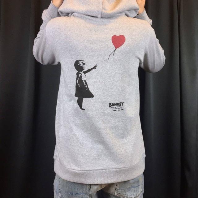 新品 バンクシー BANKSY 東京 傘ネズミ マウス ビッグ ロンT パーカー