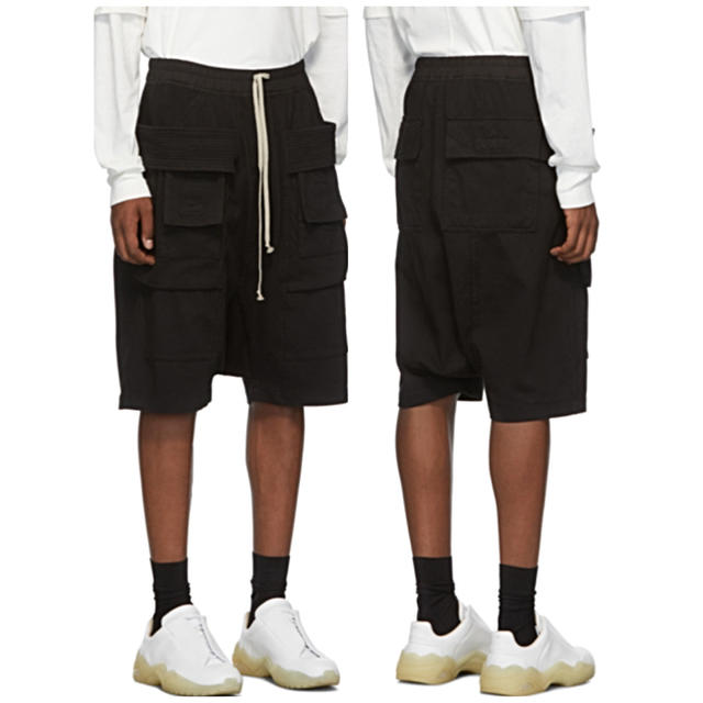 Rick Owens XS DRKSHDW PODS サルエル ハーフパンツ - サルエルパンツ Rick Owens XS DRKSHDW PODS サルエル ハーフパンツ