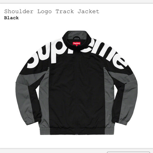 ナイロンジャケットsupreme shoulder logo track jacket 黒 L ...