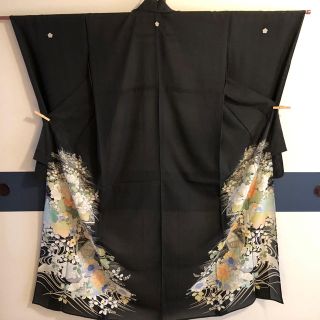 着物☆絽の黒留袖☆可愛いお花と海とお船柄☆ P!NK様専用(着物)