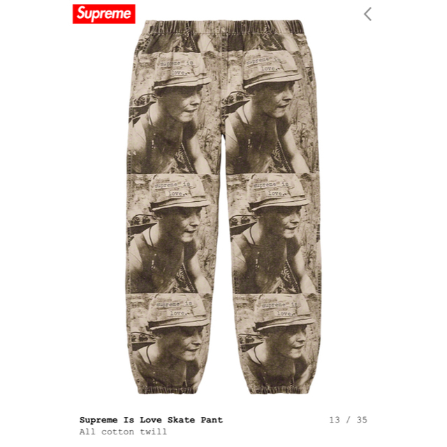 Mサイズ Supreme Is Love Skate Pant Stone