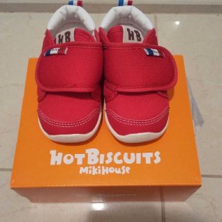 ホットビスケッツ(HOT BISCUITS)のセカンドシューズ　赤　13cm（ミキハウス　ホットビスケッツ）(スニーカー)