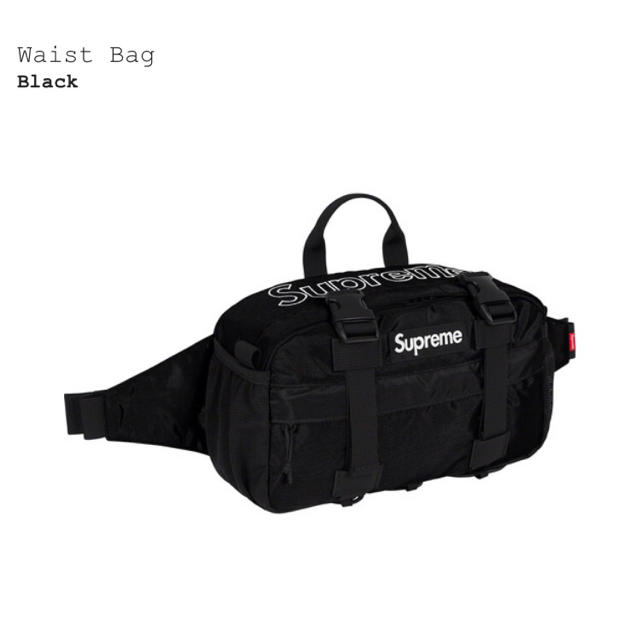 新品未使用！Supreme Waist Bag シュプリーム ブラック バッグ
