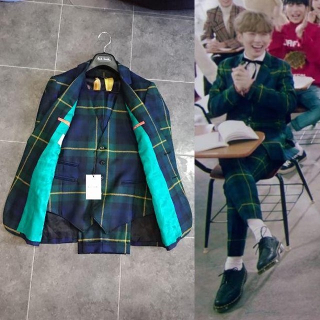超美品 Paul Smith 美品 17AW Paul グレンチェック セットアップスーツ