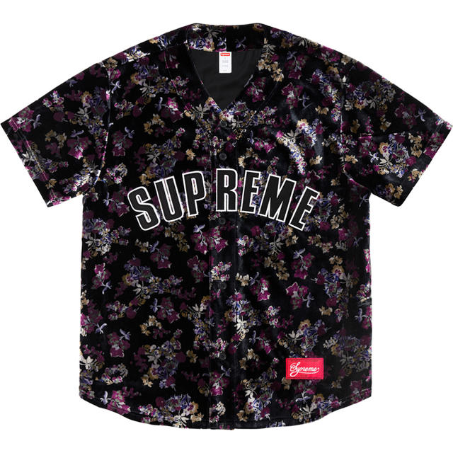 メンズsupreme  floral baseball jersey Lサイズ