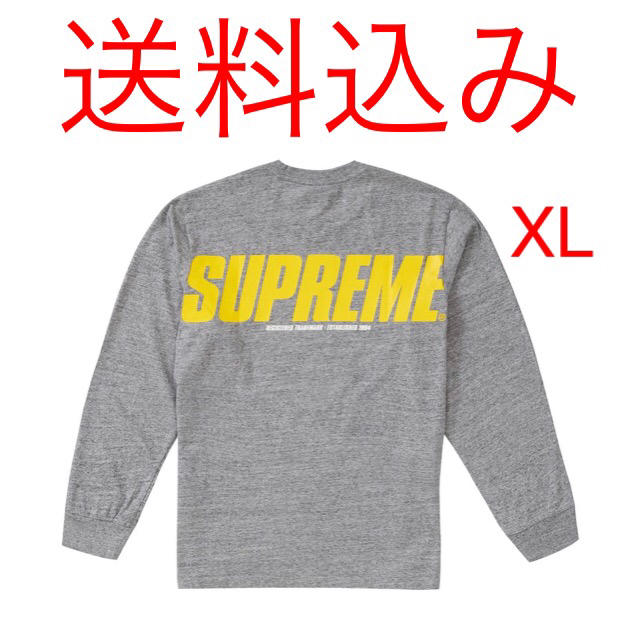 SUPREME Trademark L/S Top Grey XL TeeTシャツ/カットソー(七分/長袖)