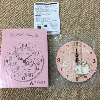 ハローキティ(ハローキティ)の新品■サンリオ/Sanrio■ハローキティ掛け時計/木製ウォールクロック(掛時計/柱時計)