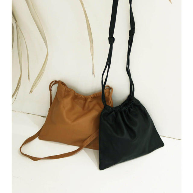 TODAYFUL(トゥデイフル)のTODAYFUL♡ Soft Leather Sacoche ブラック レディースのバッグ(ショルダーバッグ)の商品写真