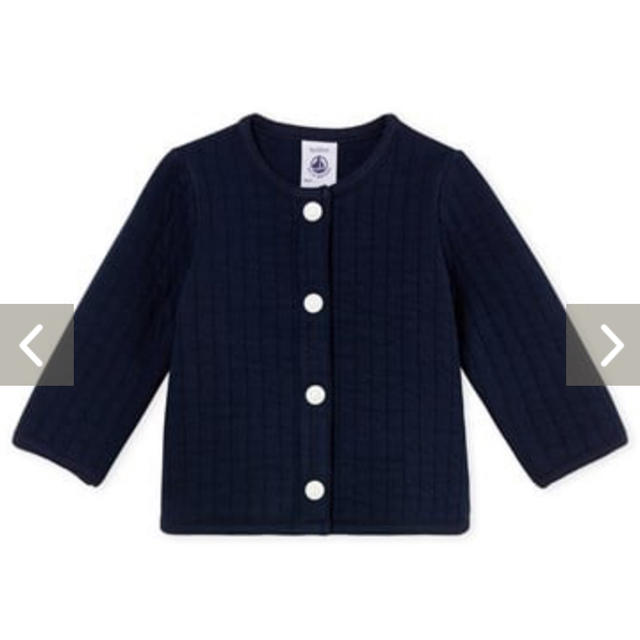 PETIT BATEAU(プチバトー)の【新品未使用】チュビックキルティングカーディガン 18m キッズ/ベビー/マタニティのベビー服(~85cm)(カーディガン/ボレロ)の商品写真