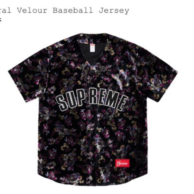 M Floral Velour Baseball Jersey