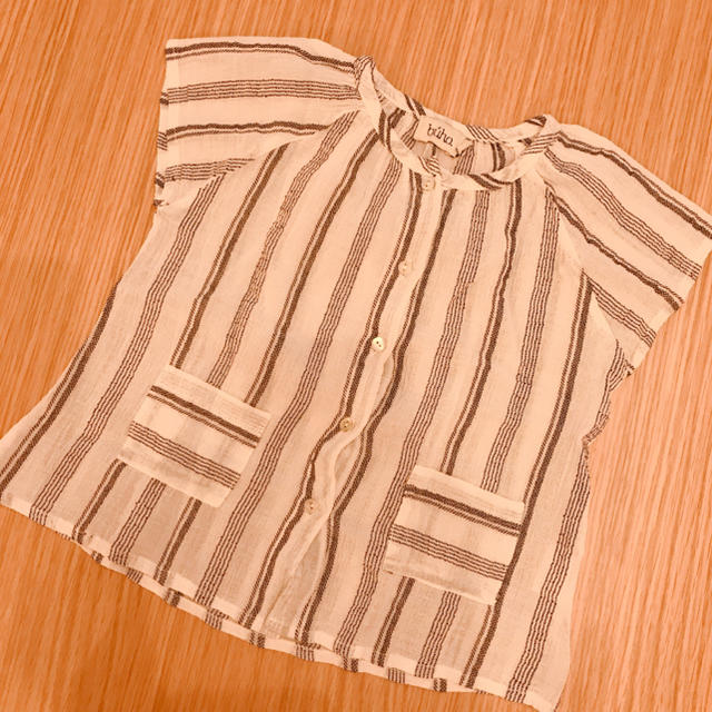 buho ストライプブラウス 12m キッズ/ベビー/マタニティのベビー服(~85cm)(シャツ/カットソー)の商品写真
