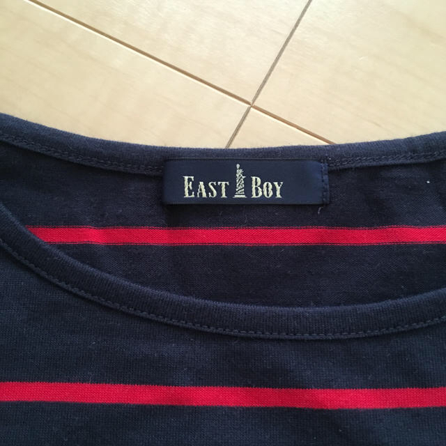 EASTBOY(イーストボーイ)のイーストボーイ ボーダーカットソー キッズ/ベビー/マタニティのキッズ服女の子用(90cm~)(Tシャツ/カットソー)の商品写真