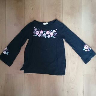 ブランシェス(Branshes)のブランシェス ガールズ 110 花刺繍長袖Tシャツ(Tシャツ/カットソー)