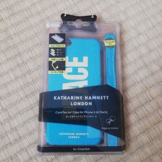 キャサリンハムネット(KATHARINE HAMNETT)の新品！iPhone6S対応　ケース　カードポケット　オーガニックコットン(iPhoneケース)